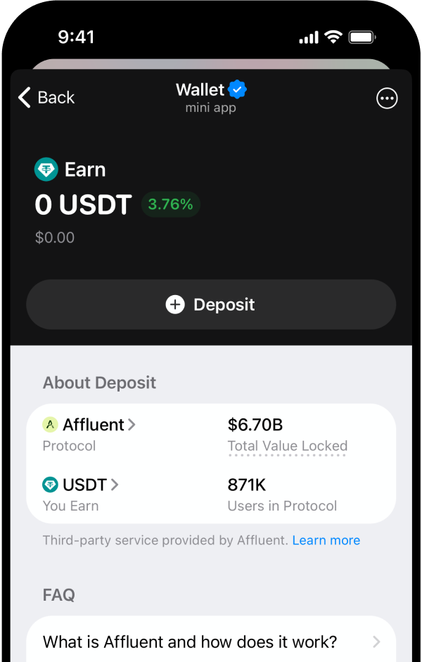 Affluent Mobile App - USDT